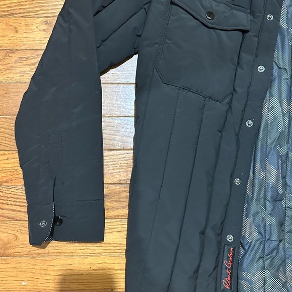 Robert Graham Full Zip Field Jacket Mens Stone $348 Black Logo RGF22R80 NEW - Picture 7 of 16